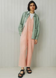 V Neck Denim Jumpsuit