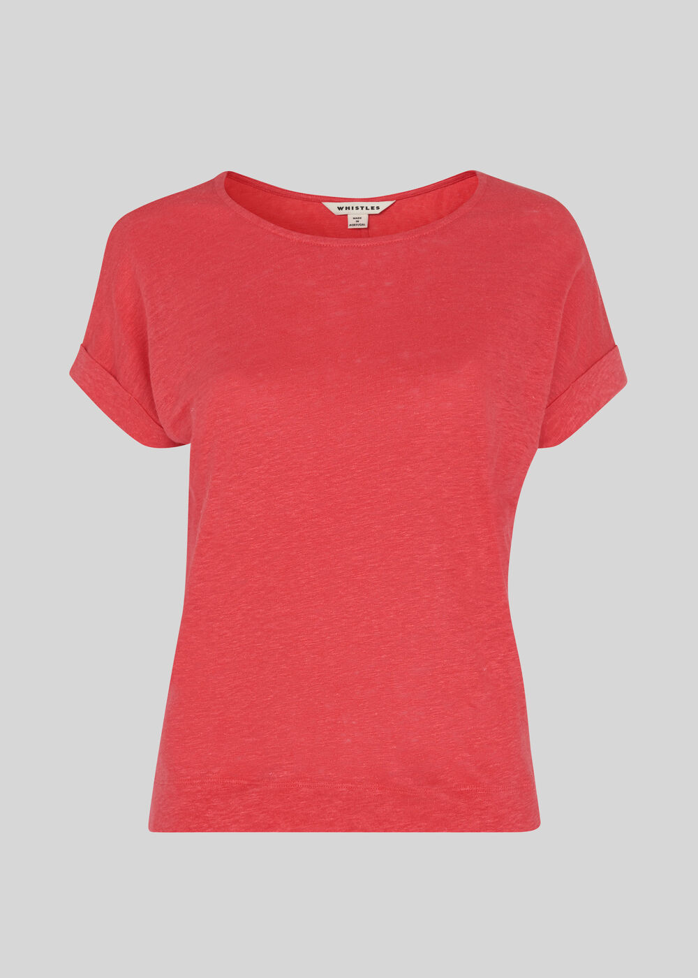 Relaxed Linen Tee Coral