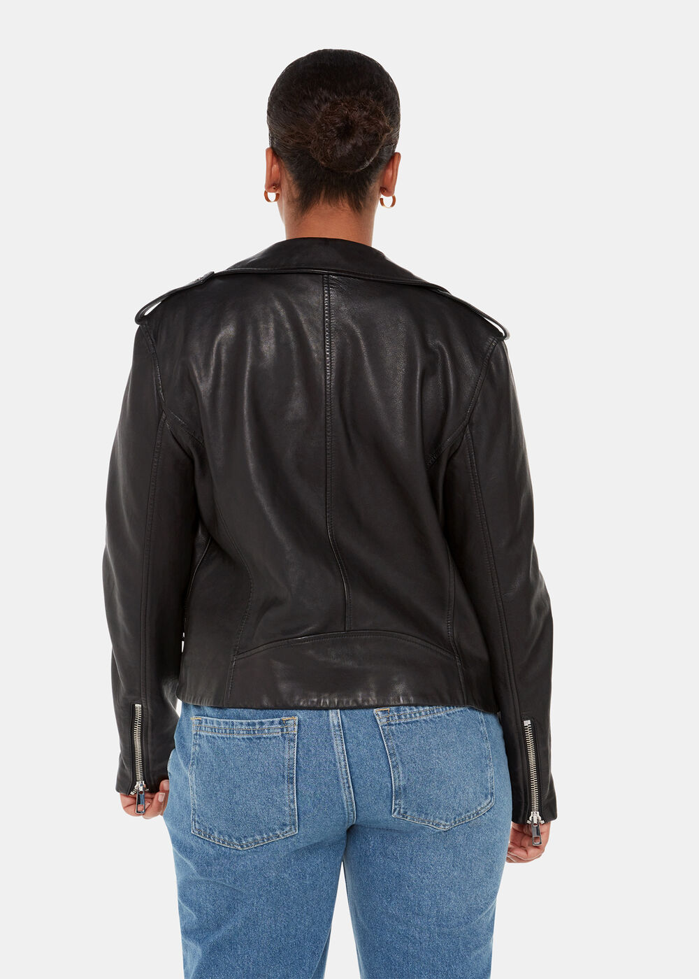 Black Agnes Leather Jacket Black
