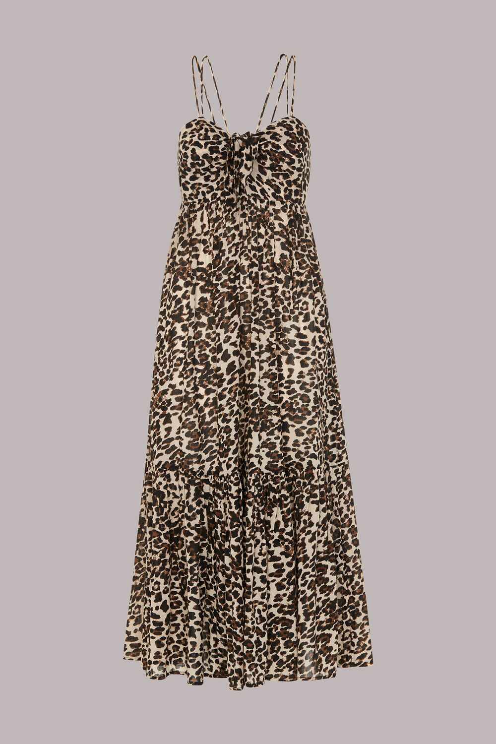Animal Tie Front Beach Dress