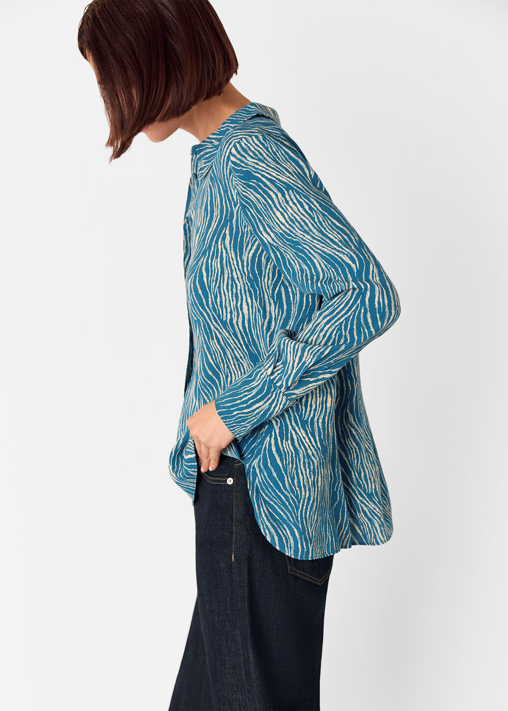 Zebra Button Through Shirt