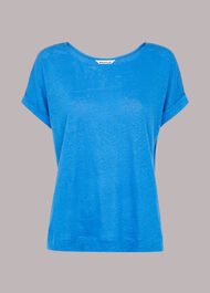 Relaxed Linen TShirt Blue