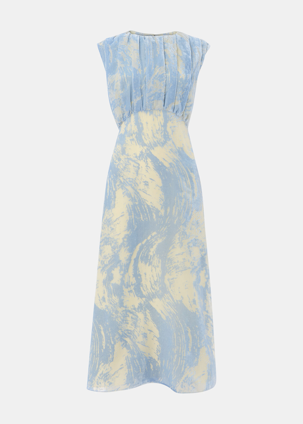 Devore Swirl Velvet Midi Dress