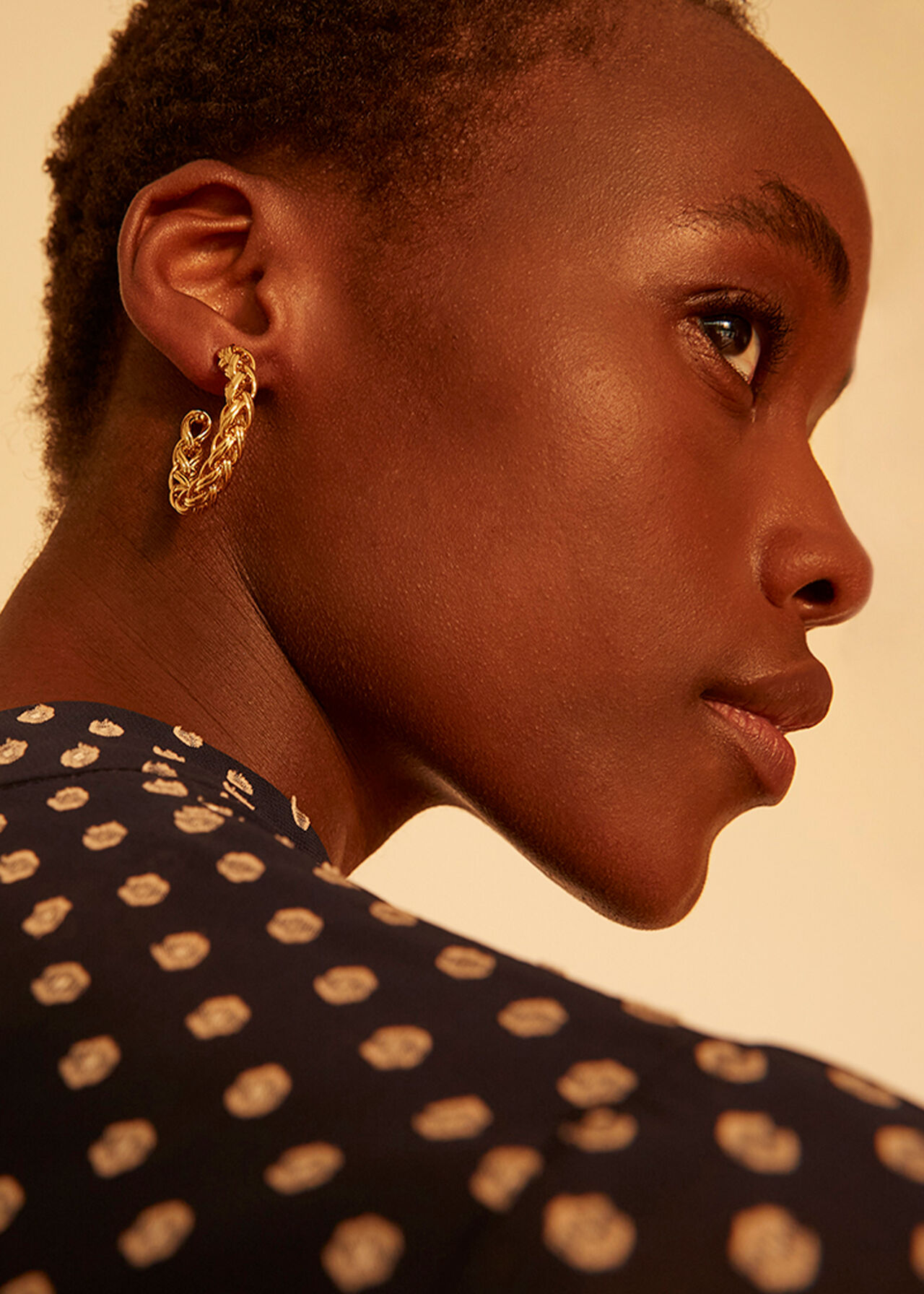 Plaited Large Hoop Earring
