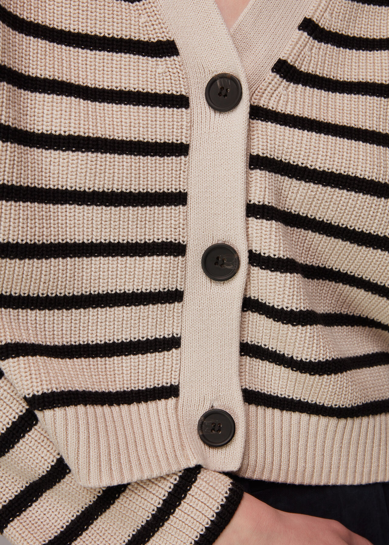 Stripe Cotton Cardigan