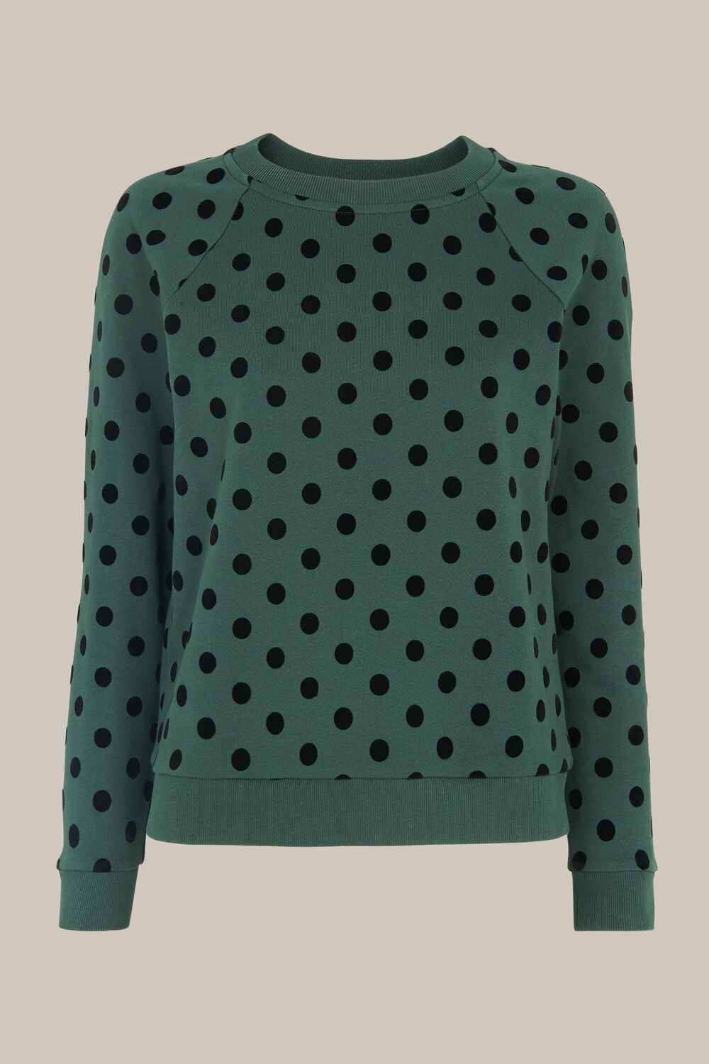 Flocked Spot Sweatshirt