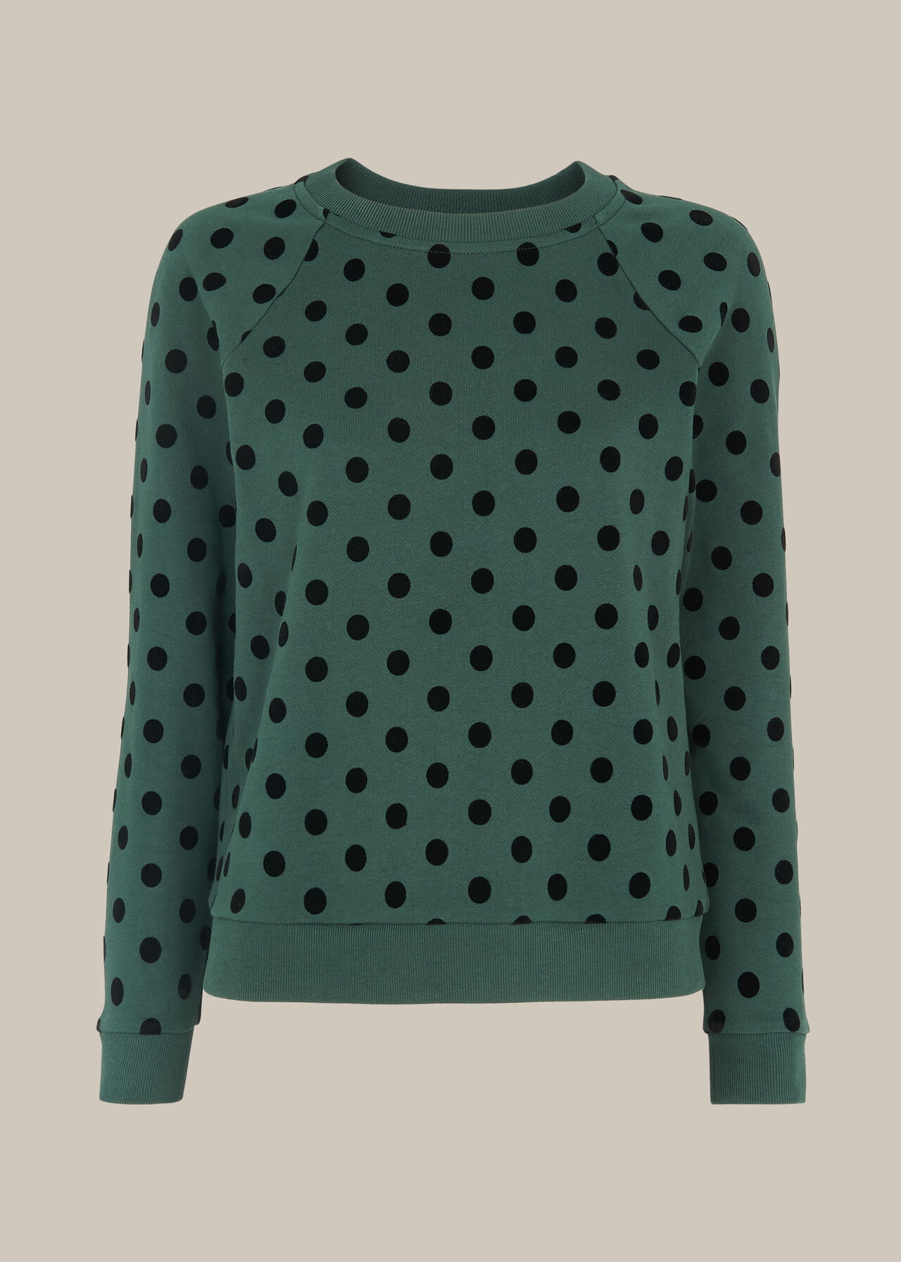 Flocked Spot Sweatshirt