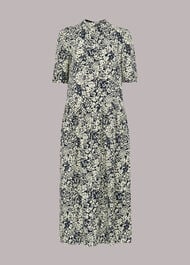 Graphic Floral Trapeze Dress