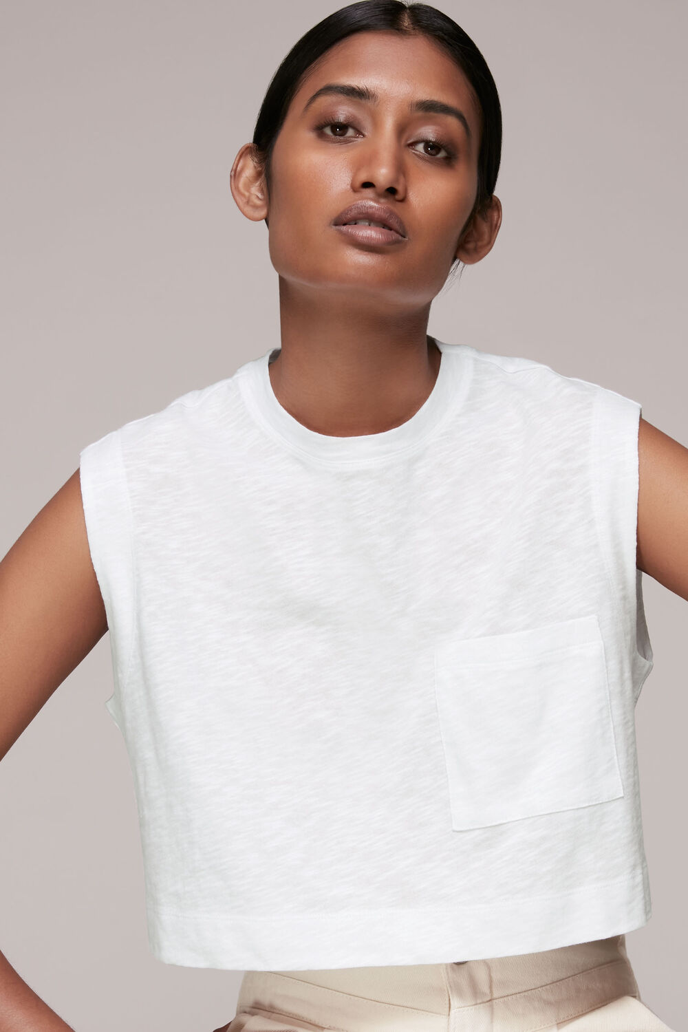 Cropped Muscle Vest