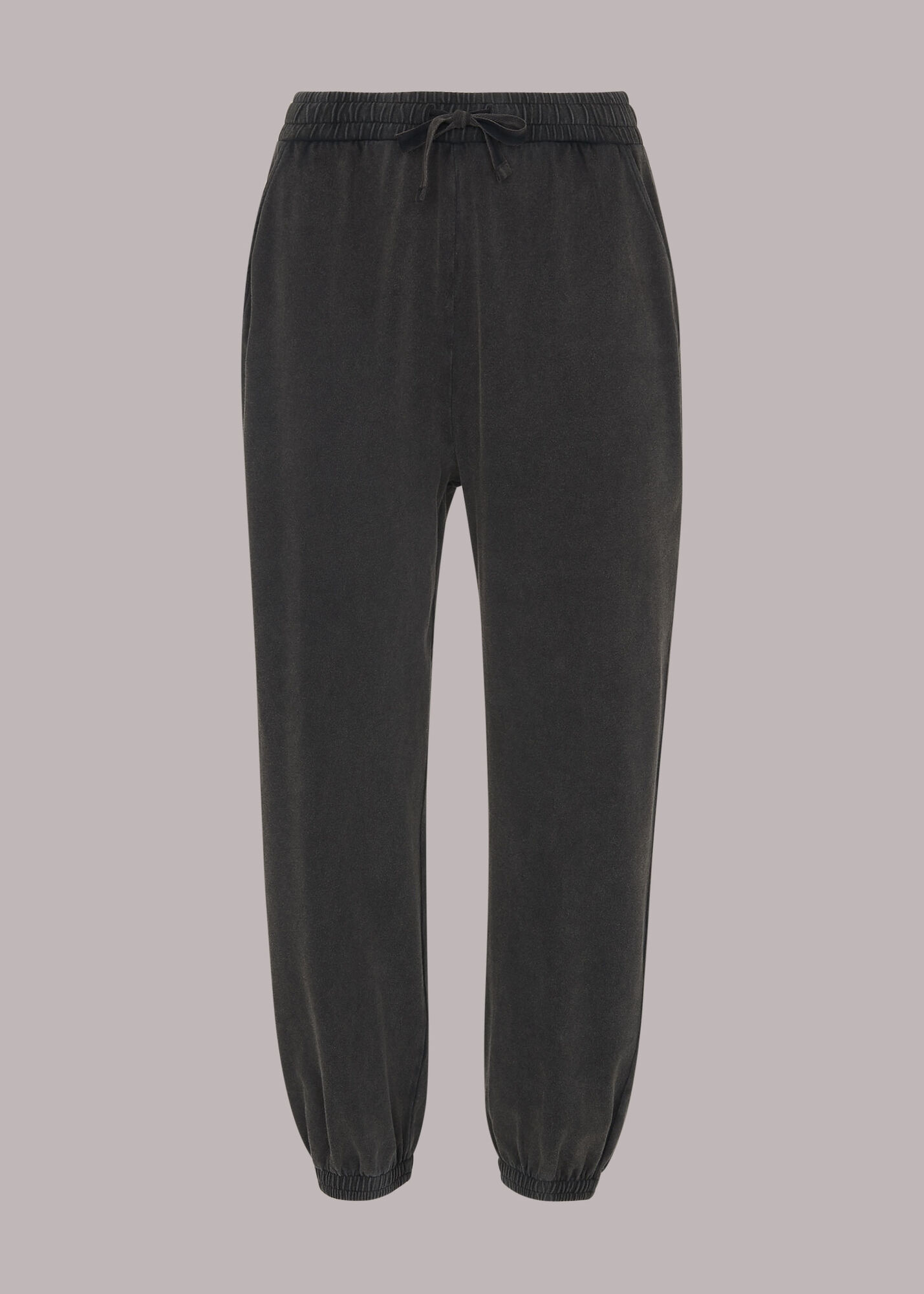 Washed Black Cropped Washed Jogger WHISTLES