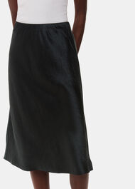 Satin Knee Length Skirt