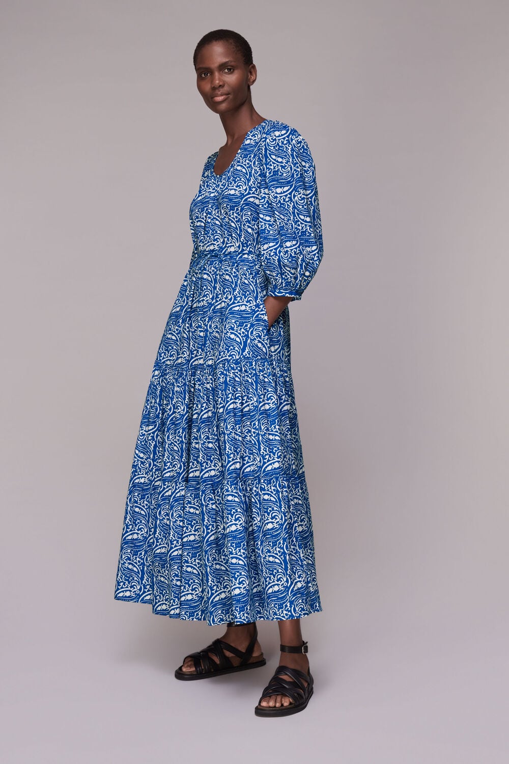 Chaina Print Trapeze Dress