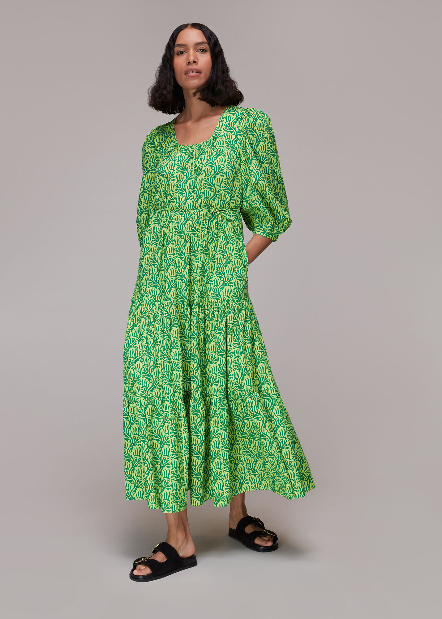 Whistles green dress clearance