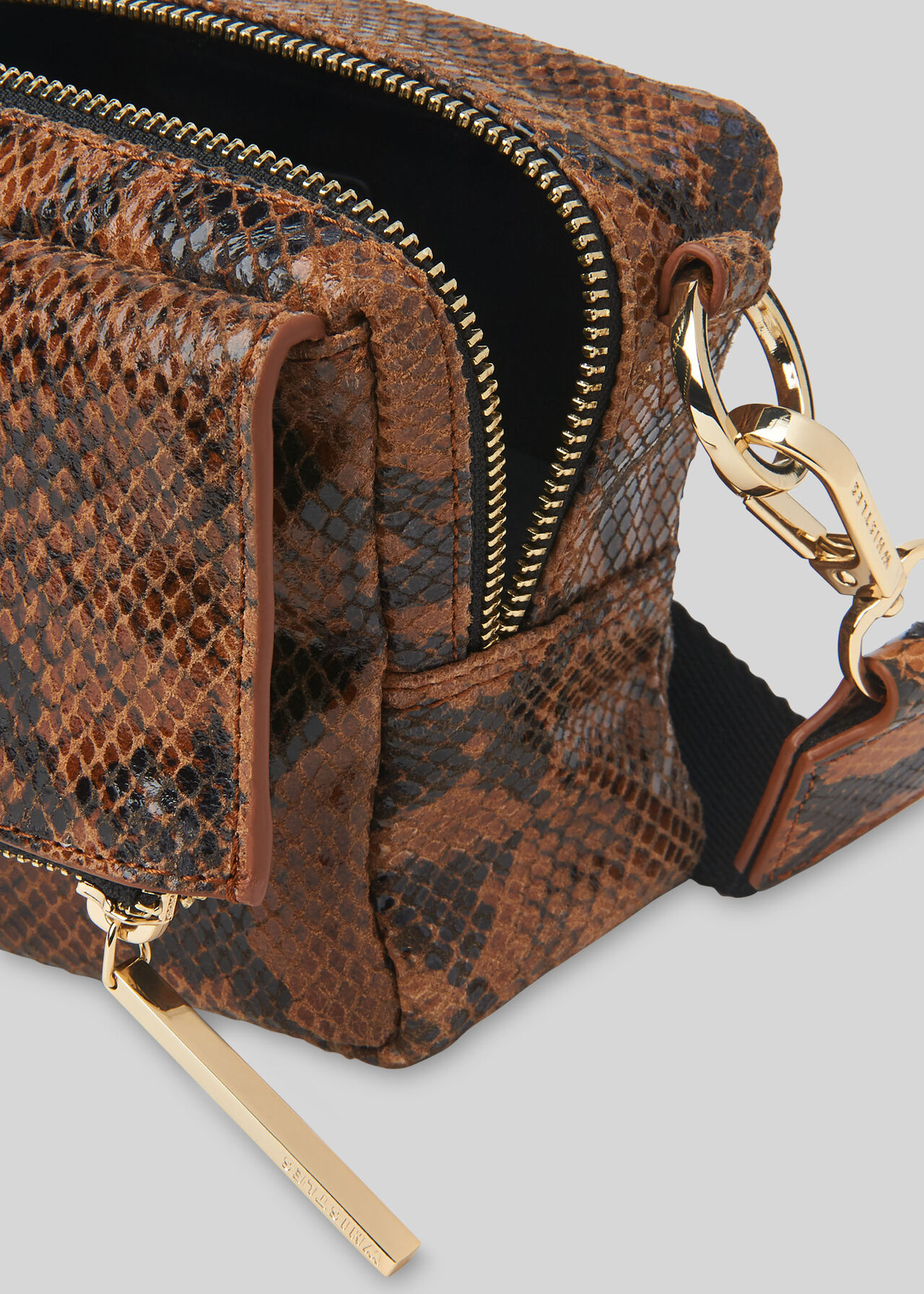 Bibi Snake Crossbody Bag Tan