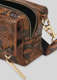 Bibi Snake Crossbody Bag Tan