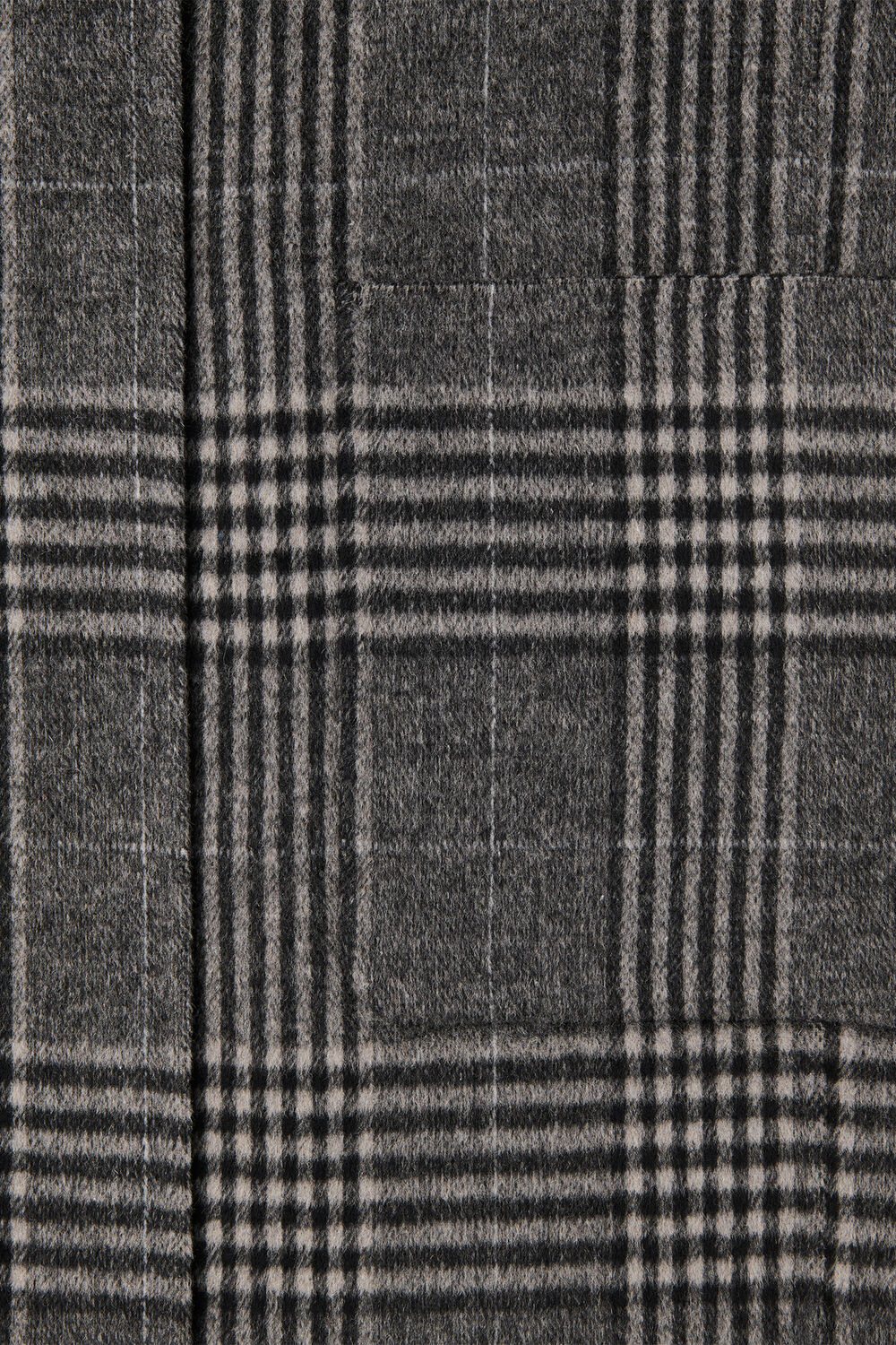 Grey Cassie Double Face Check Coat