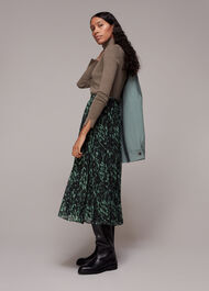 Abstract Brushstroke Skirt