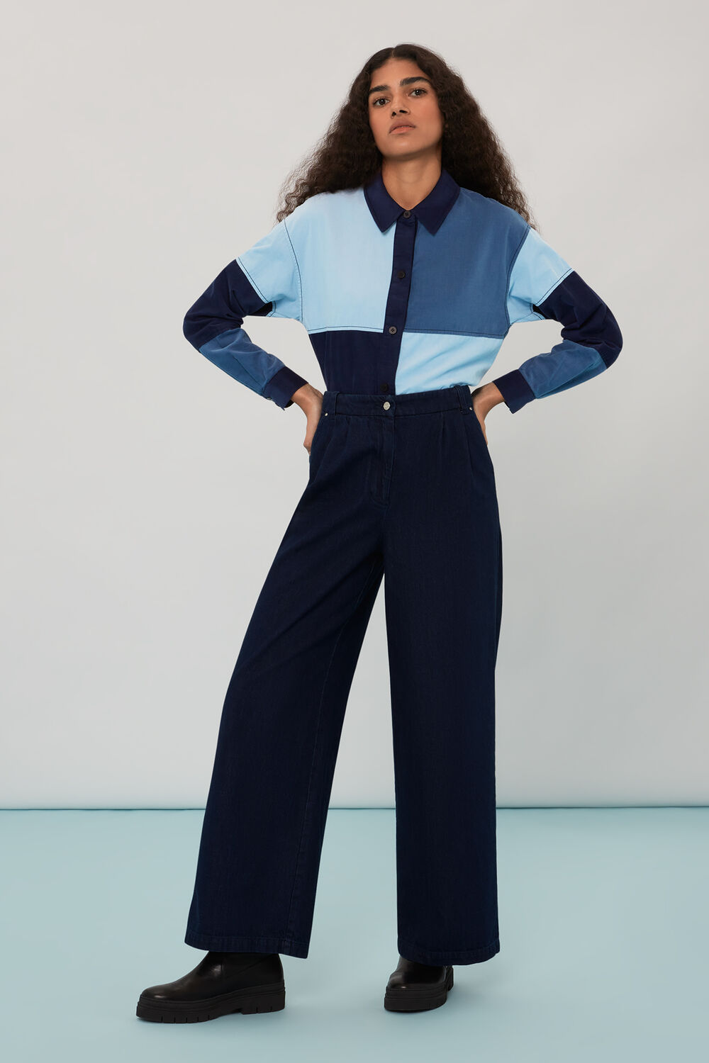 Annie Patchwork Cord Top