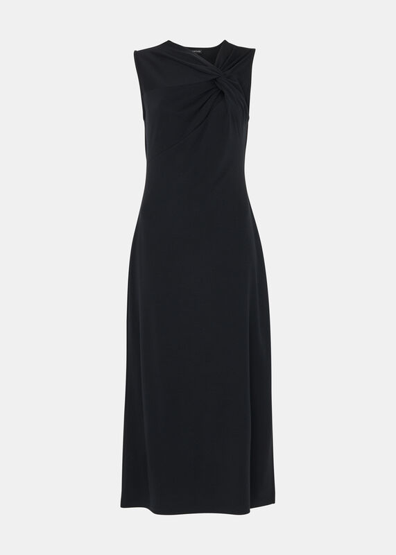 Black Saoirse Twist Jersey Dress