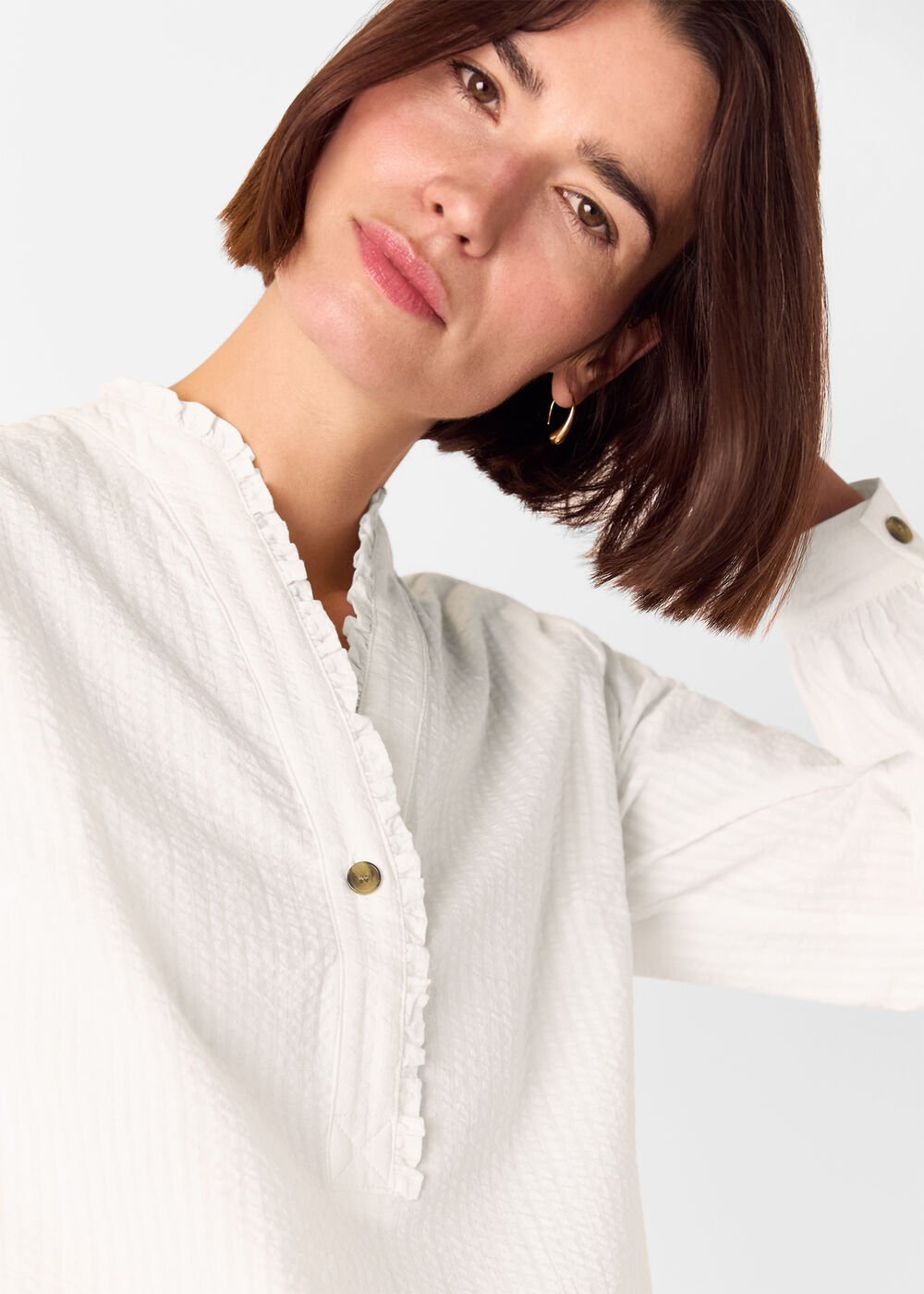 Textured Frill Shirt