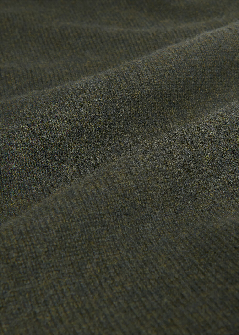 Funnel Neck Wool Midi Dress