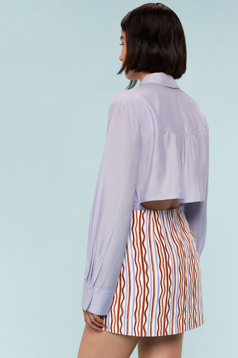 Wiggle Stripe Mini Skirt
