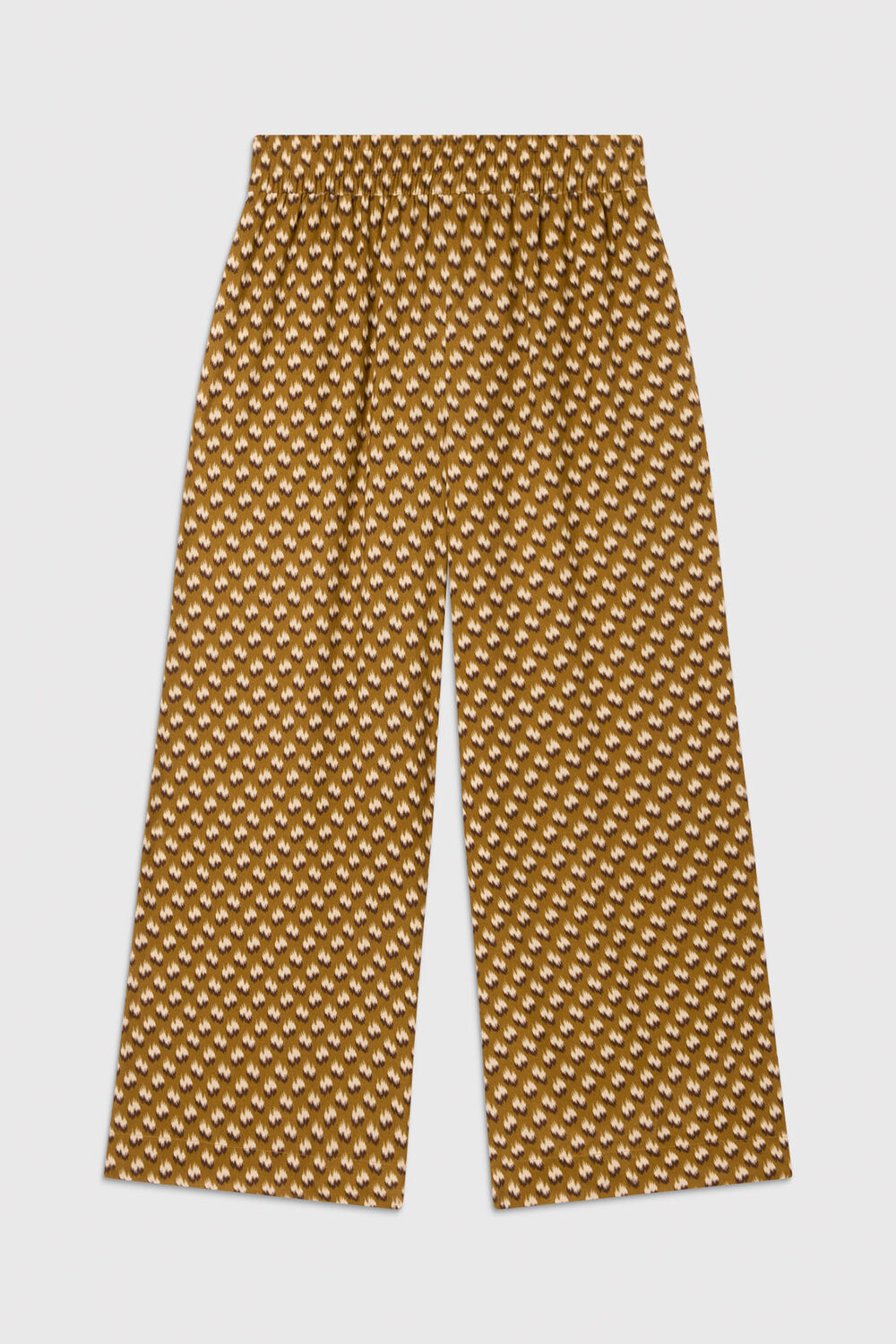 Khaki Petite Ikat Spot Crop Trouser