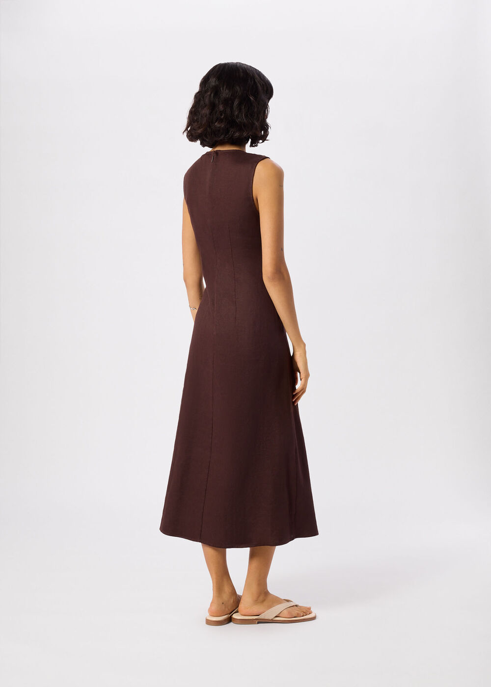 Bias Cut Linen Dress