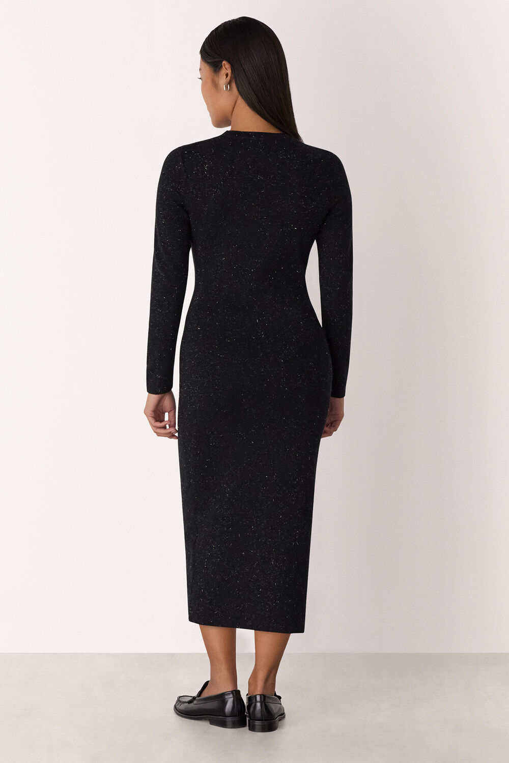 Black Petite Annie Sparkle Knit Dress