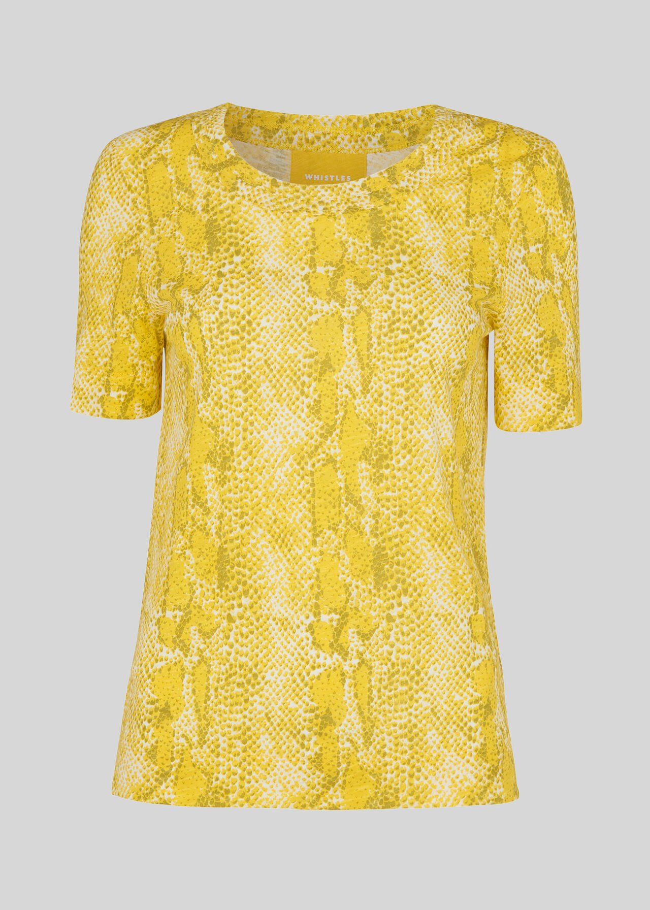 Python Print Rosa T-Shirt Yellow/Multi