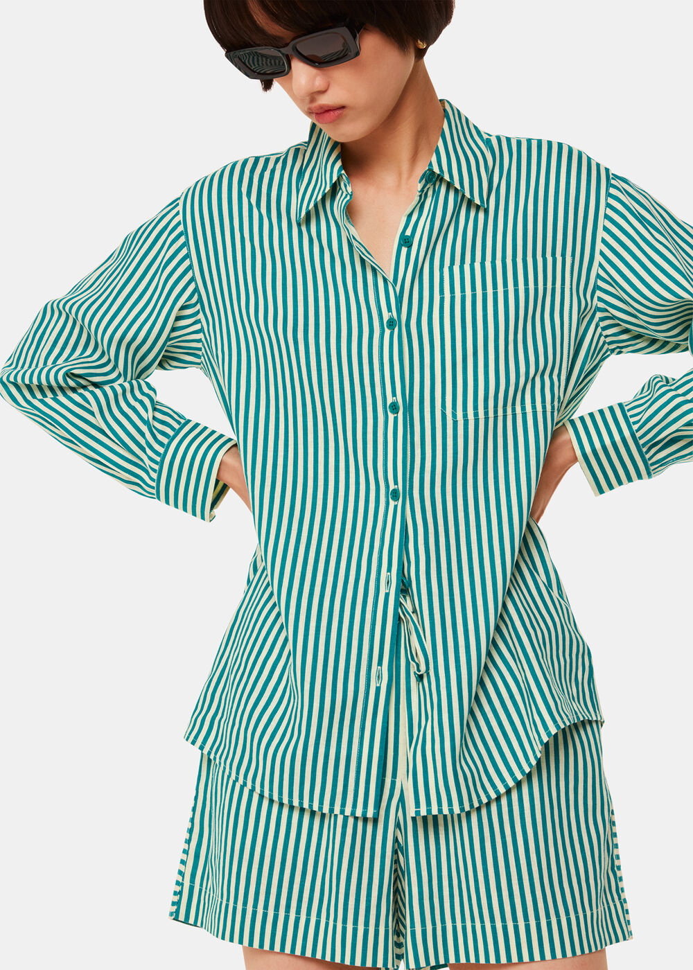 Stripe Linen Blend Short