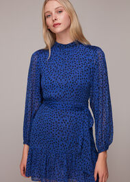 Warped Star Print Dobby Dress
