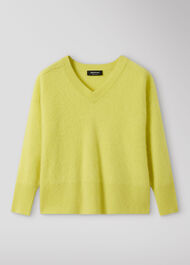 Brushed Cashmere V Neck Knit