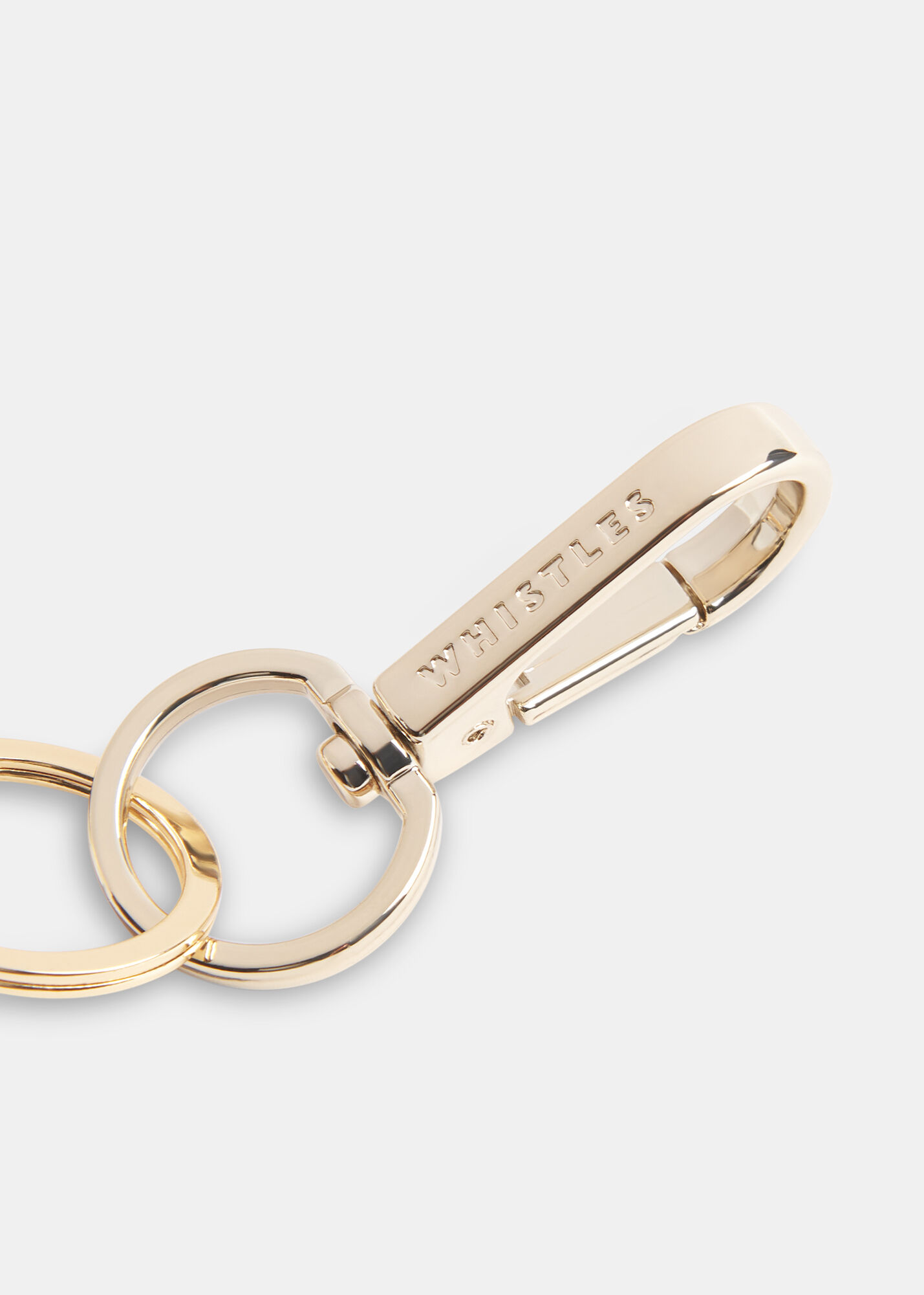 Black Leather Knotted Keyring | WHISTLES | Whistles UK |