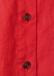 Linen Grandad Collar Shirt