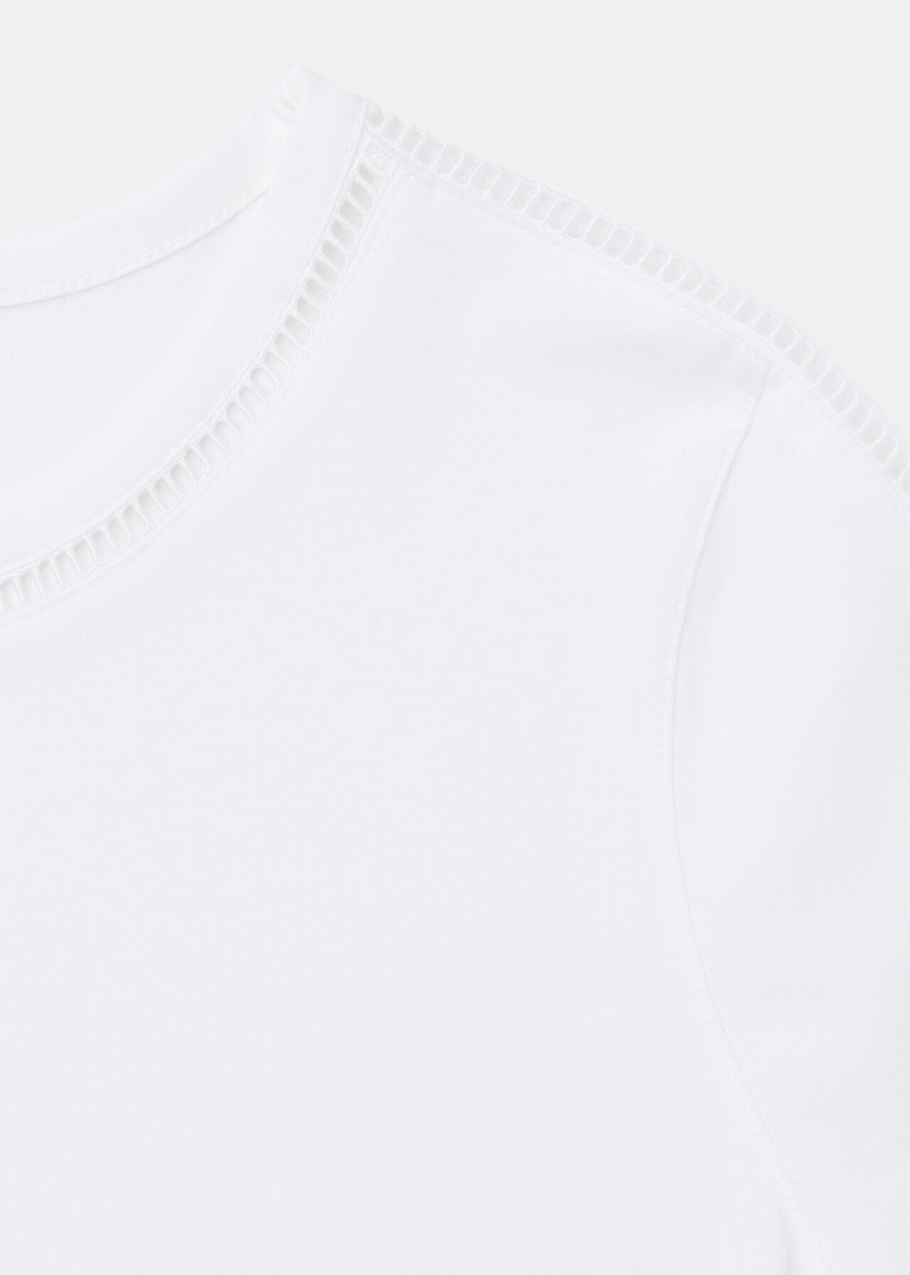 Broderie Trim Detail Tee