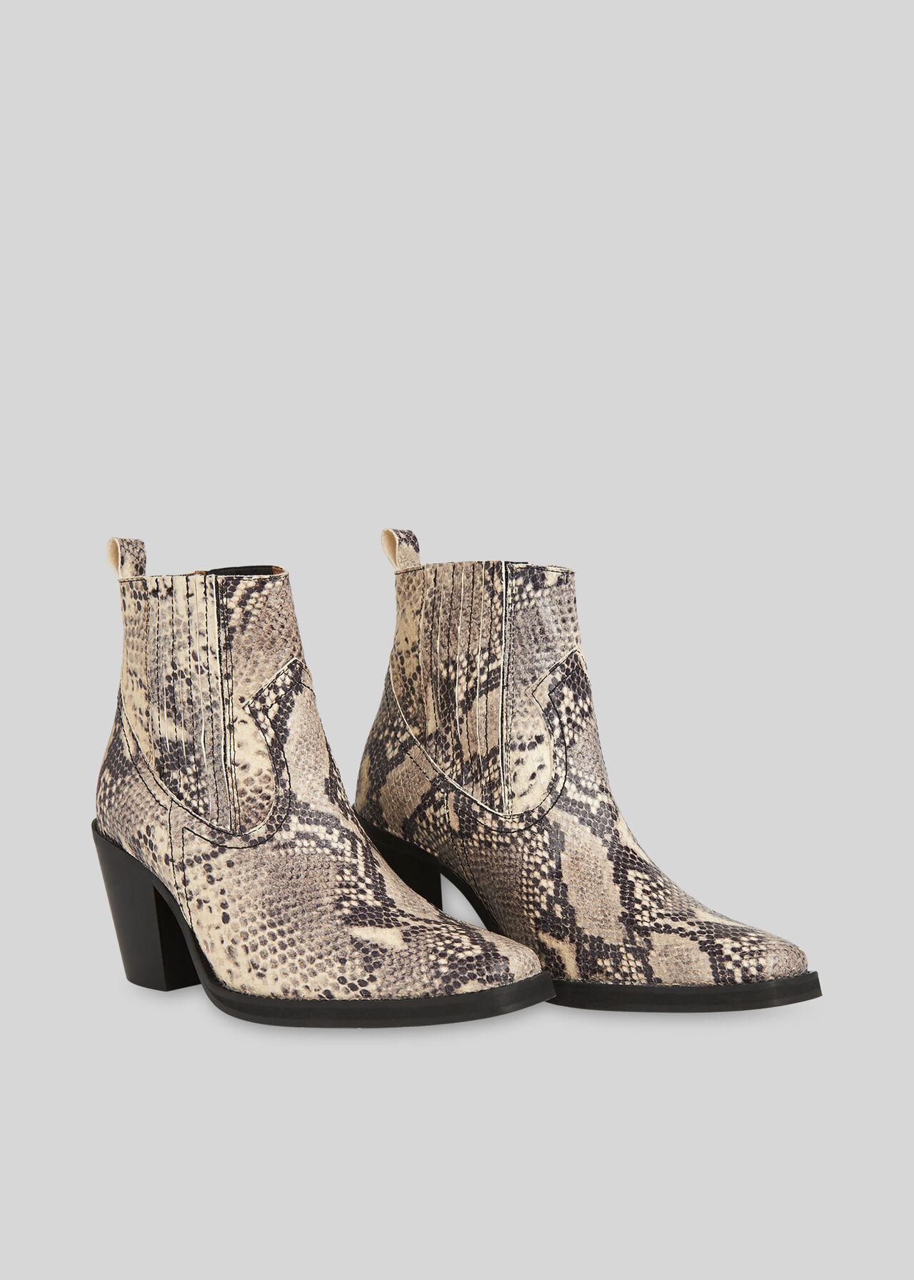 Allington Snake Western Boot Black/Multi