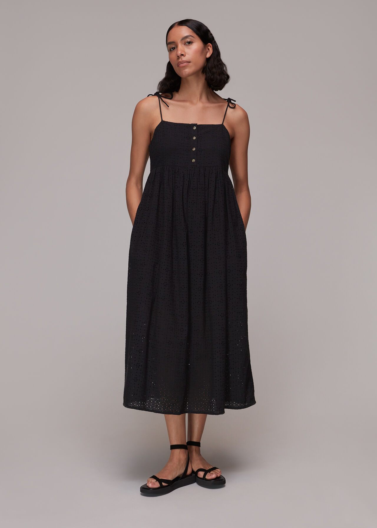 Mabel Broderie Midi Dress