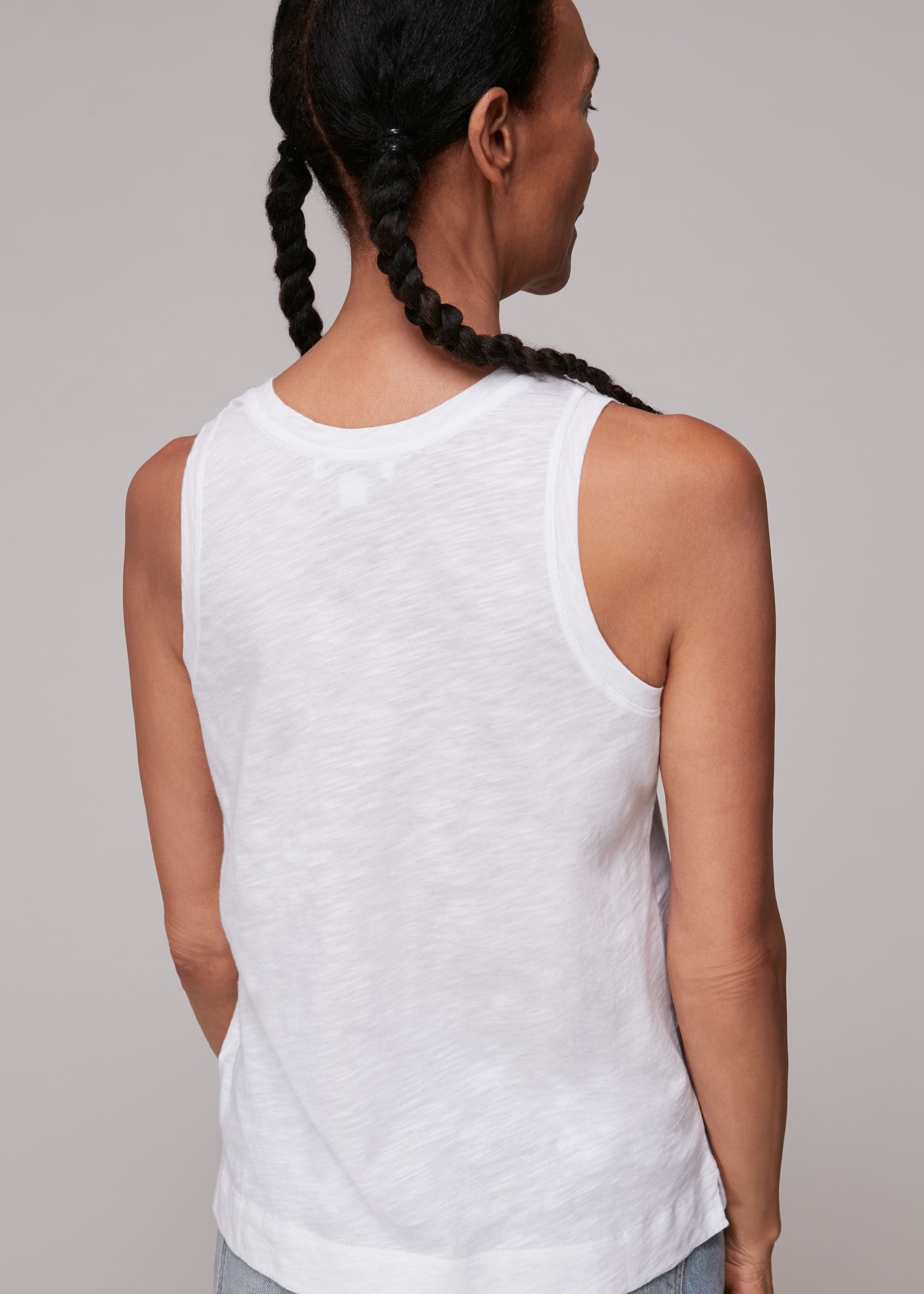 White baggy top vest top