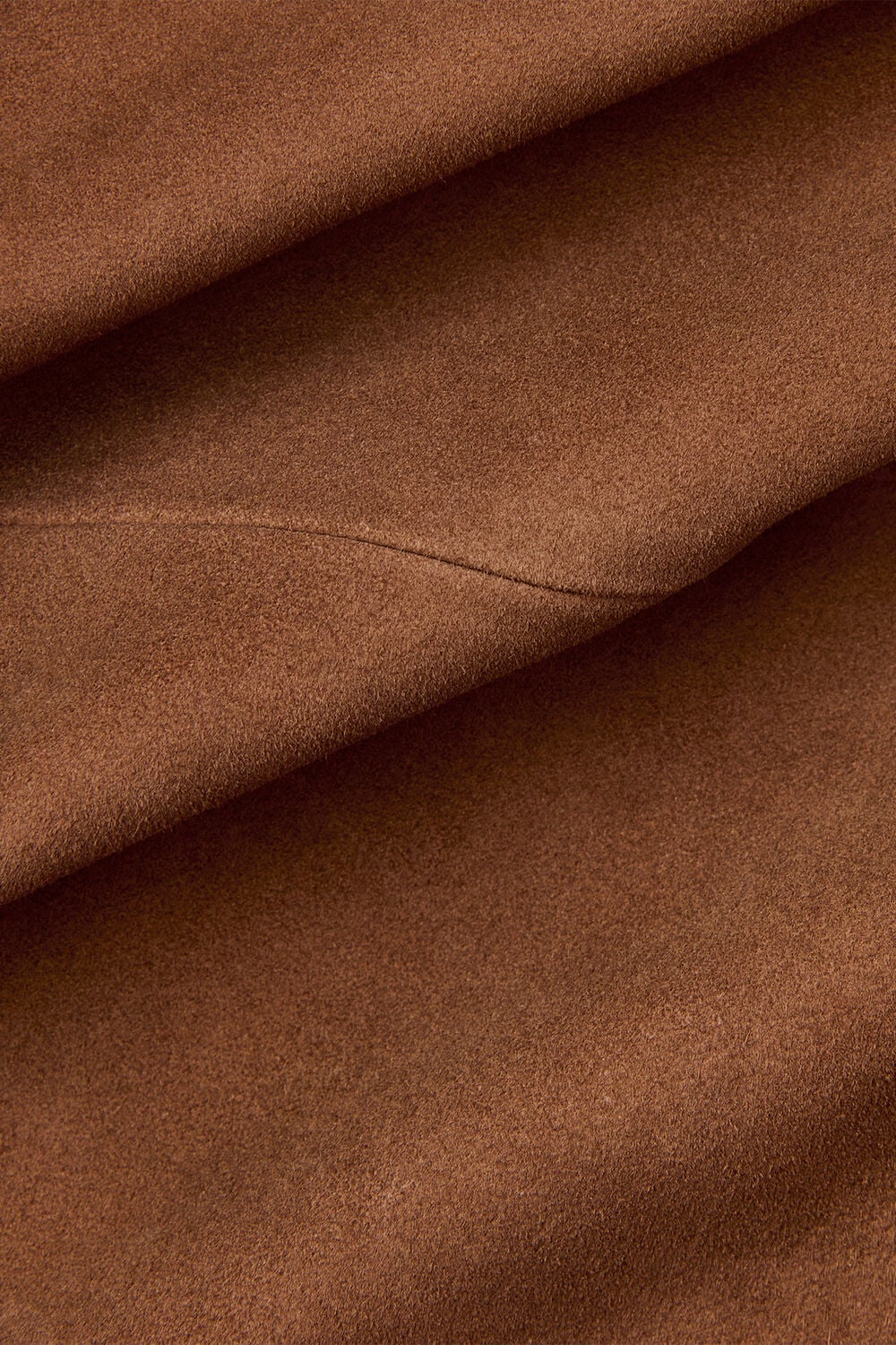Brown Suede Longline Short