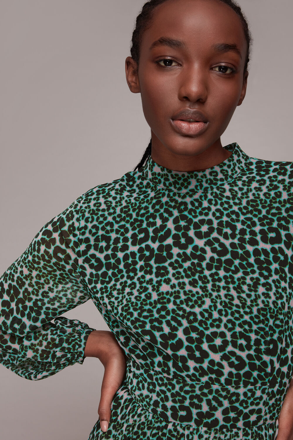 Petal Animal Pleated Dress