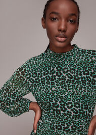Petal Animal Pleated Dress