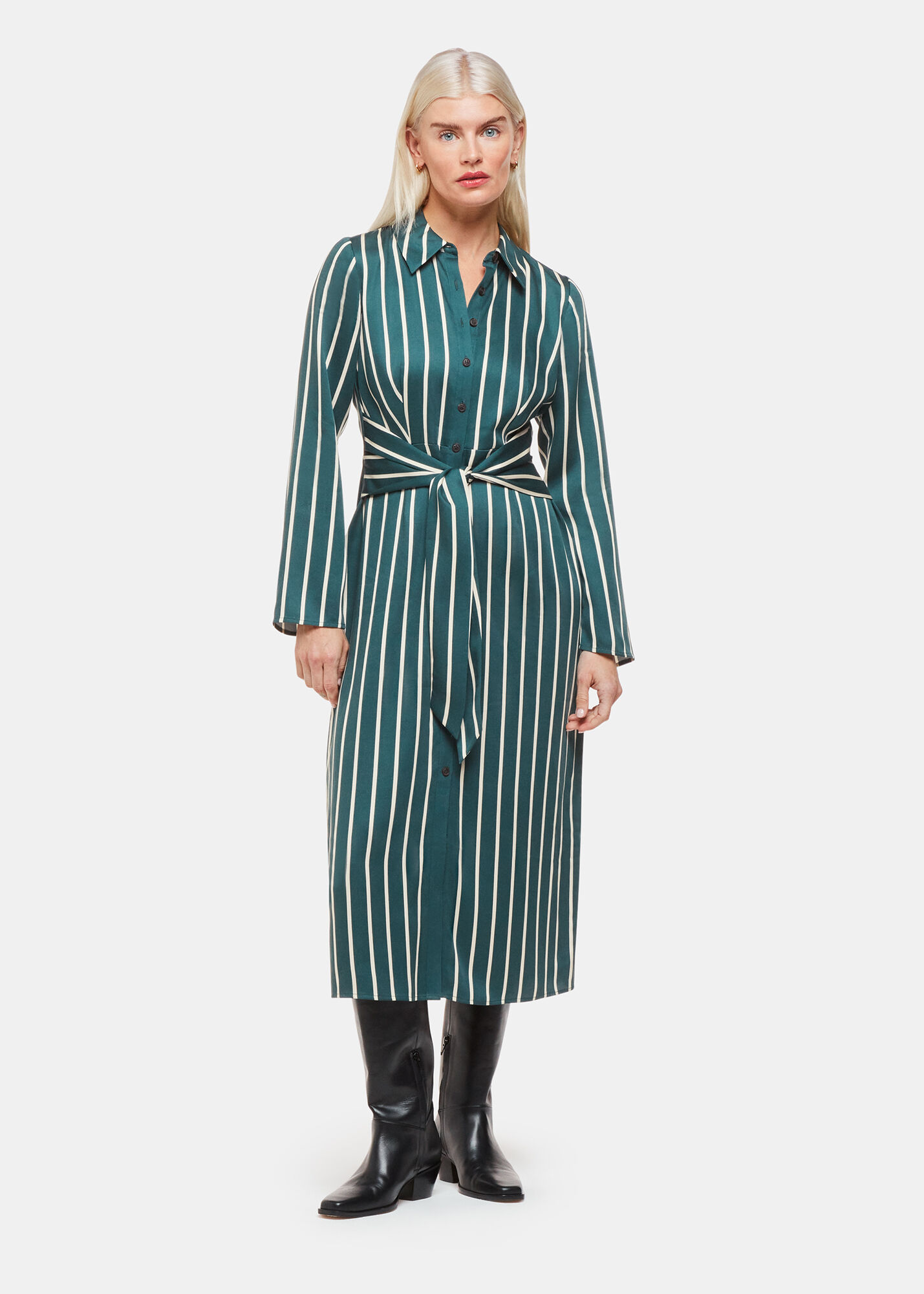 Whistles stripe wrap shirt dress new arrivals
