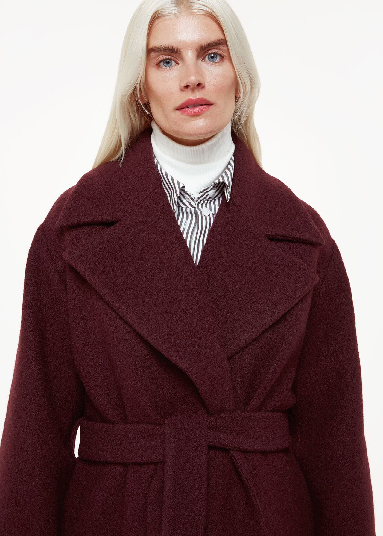 Petite Lorna Wrap Wool Coat