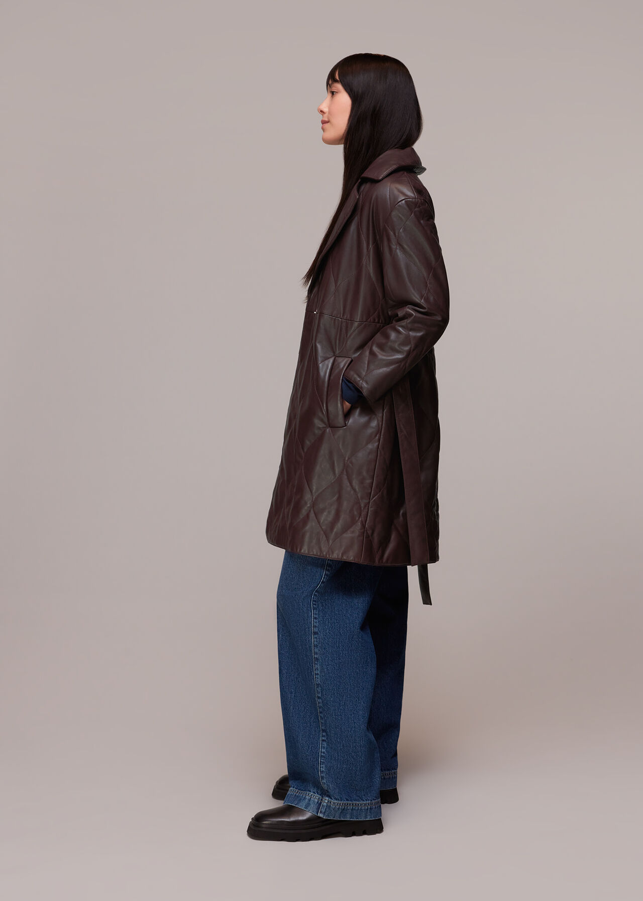 Luna Leather Belted Jacket