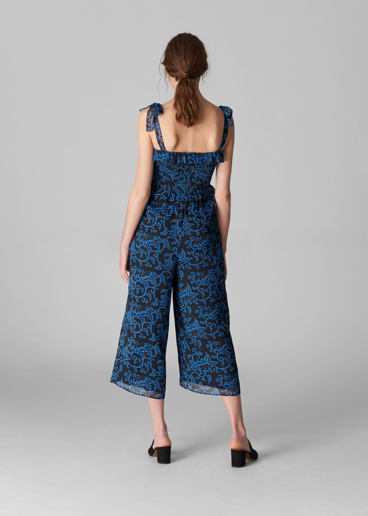 Bali Print Jumpsuit Blue/Multi