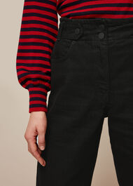 Paperbag Denim Jean Black