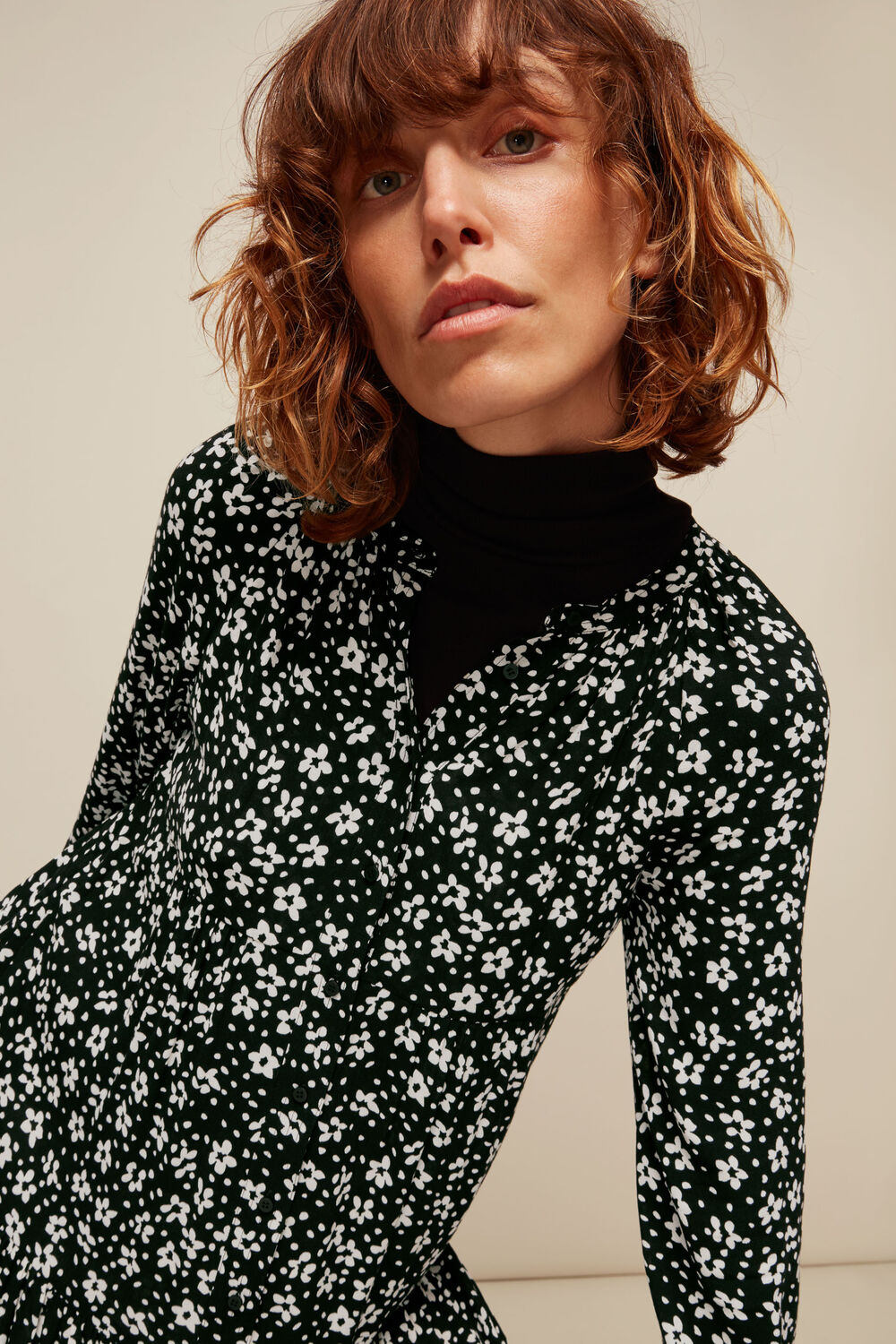 Daisy Spot Trapeze Dress