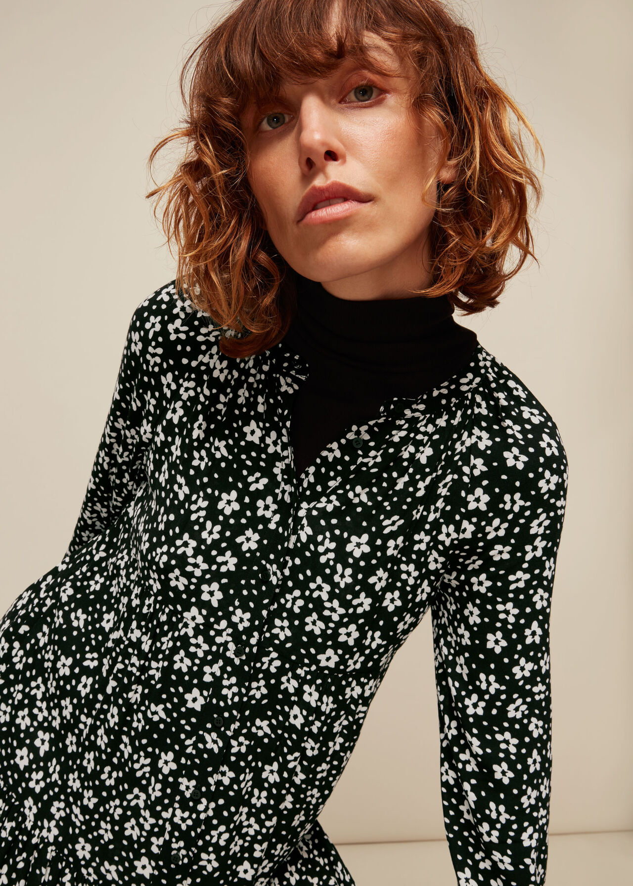 Daisy Spot Trapeze Dress
