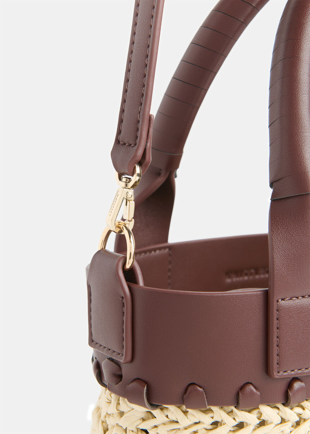 May Collar Straw Crossbody Bag